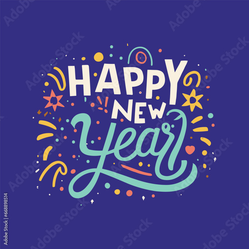 2024 Happy New Year banner Design. Greeting Card, Banner, Poster. Vector Illustration. Happy new year 2024 design for poster, banner, greeting and new year 2024 celebration.