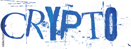 blue crypto ink text