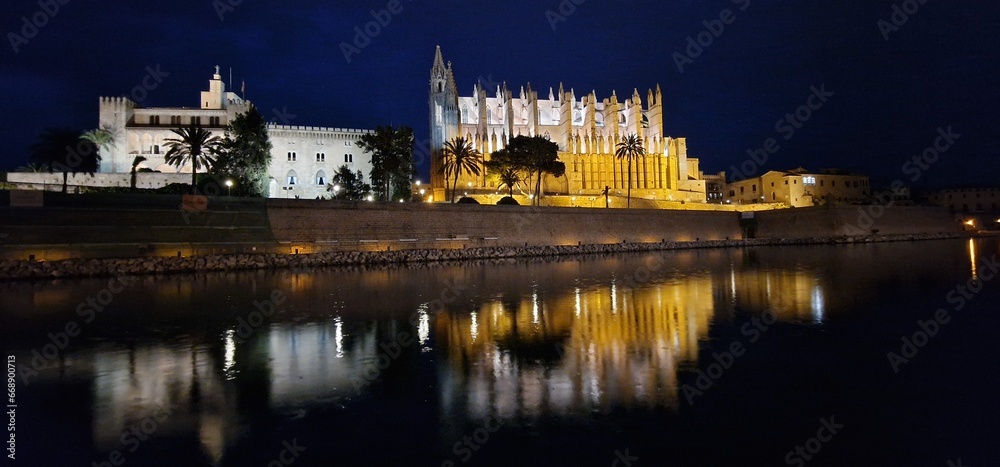 Cathedral in Palma de Mallorca, also known as La Seu, is a stunning Gothic-style cathedral located in the city of Palma, which is the capital of the Spanish island of Mallorca (Majorca). It is one of Cathedral in Palma de Mallorca, also known as La Seu, is a stunning Gothic-style cathedral located in the city of Palma, which is the capital of the Spanish island of Mallorca (Majorca). It is one of