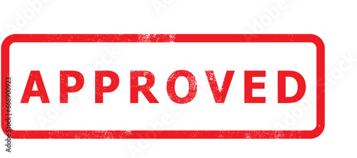 approved red ink rubber stamp