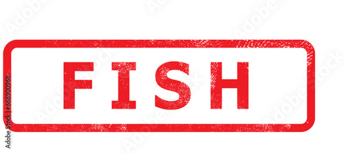 red fish rubber stamp
