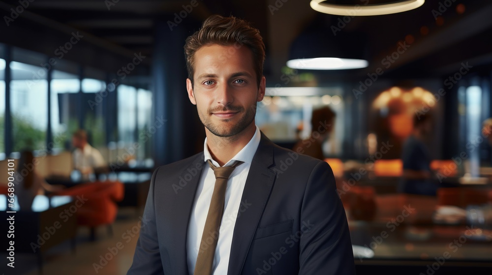Fototapeta premium Portrait of a mid adult businessman 