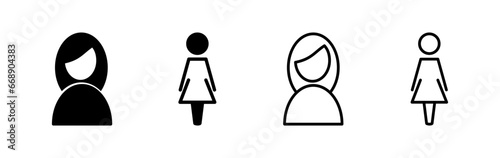 Female icon vector. toilet icon. restroom sign. gender