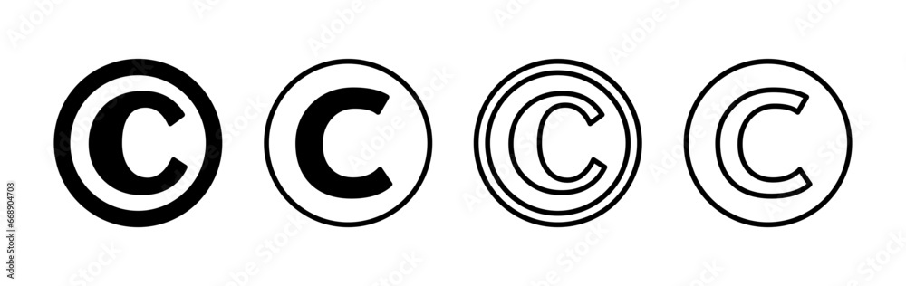 Copyright icon vector. copyright symbol Copyright icon vector. copyright symbol