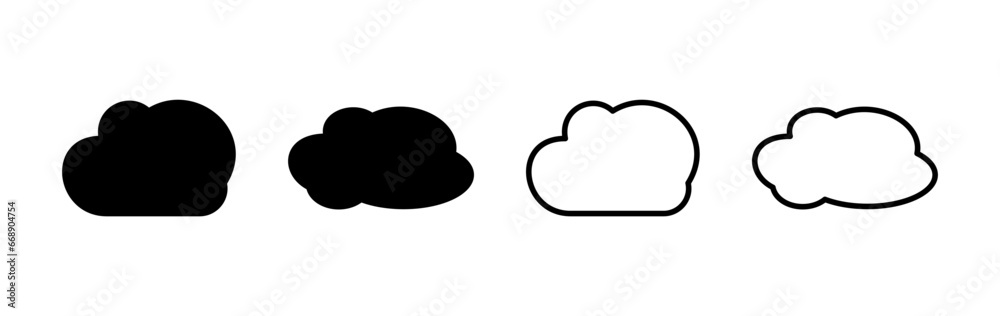 Cloud icon vector. cloud data. cloud services Cloud icon vector. cloud data. cloud services