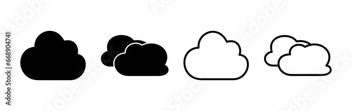 Cloud icon vector. cloud data. cloud services
