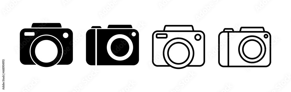 Camera Icon in trendy flat style isolated. Camera symbol web site design Camera Icon in trendy flat style isolated. Camera symbol web site design