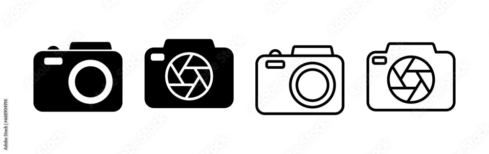 Camera Icon in trendy flat style isolated. Camera symbol web site design Camera Icon in trendy flat style isolated. Camera symbol web site design