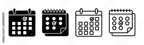 calendar icon vector. Calender symbol