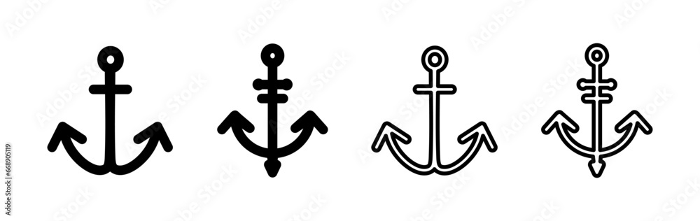 Anchor icon vector. Anchor sign. marine symbol Anchor icon vector. Anchor sign. marine symbol