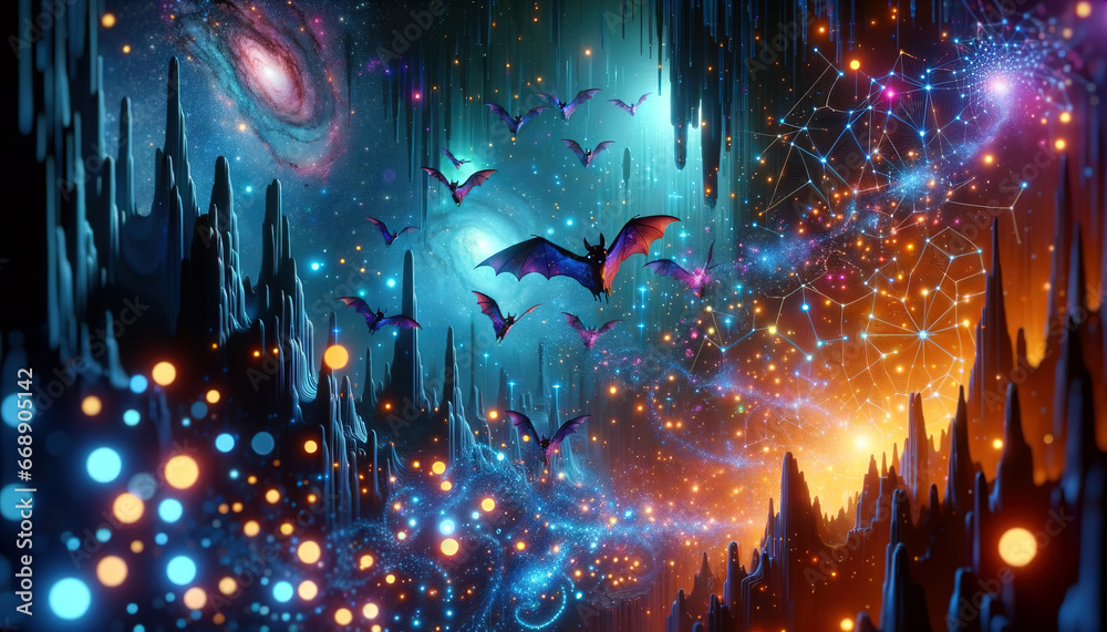 Surreale Neon Galaxien, Digitalisierung trifft Natur-Makrofotografie, Einzigartige, futuristische Kunstwerke Surreale Neon Galaxien, Digitalisierung trifft Natur-Makrofotografie, Einzigartige, futuristische Kunstwerke