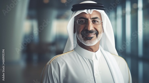 Portrait of a senior Arab businessman