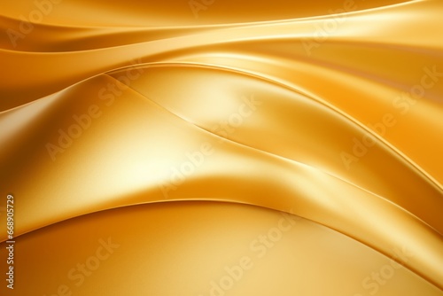 Golden Smooth Surface - Luxurious Gold Metallic Background in Shaped Canvas Style
