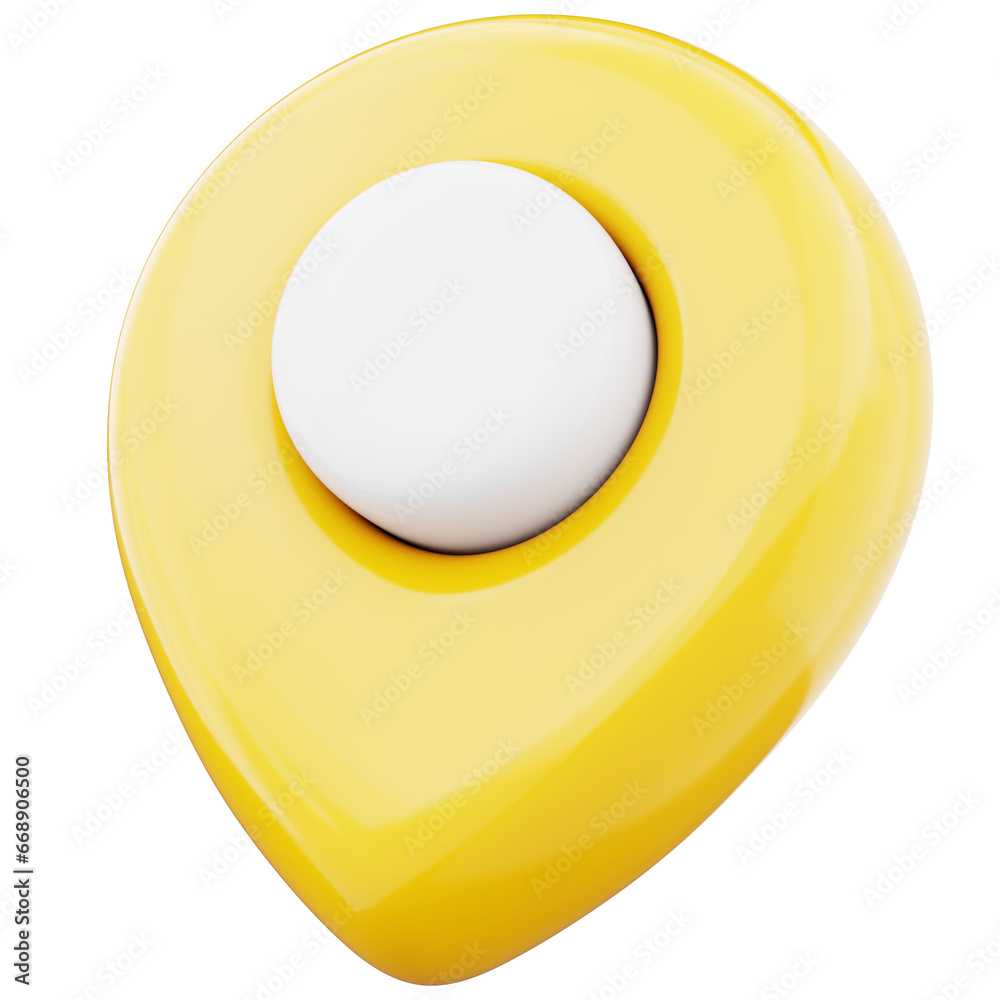 Map marker 3d icon. Map pointer symbol isolated on transparent background Map marker 3d icon. Map pointer symbol isolated on transparent background