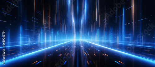 blue abstract light technology background