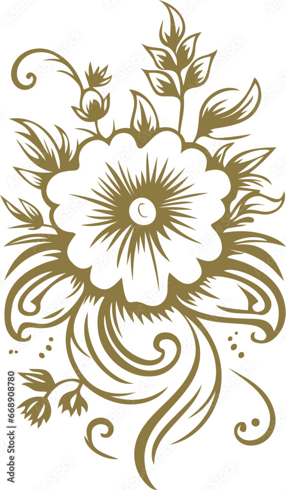 Flower ornaments vector illustration. Design elements
