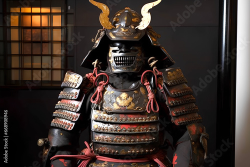 日本の侍の鎧兜