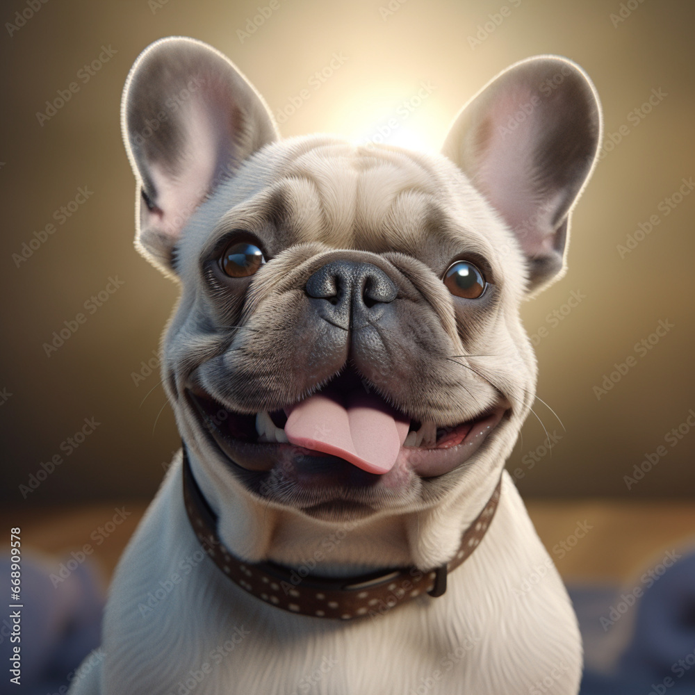 french bulldog portrait, generative AI