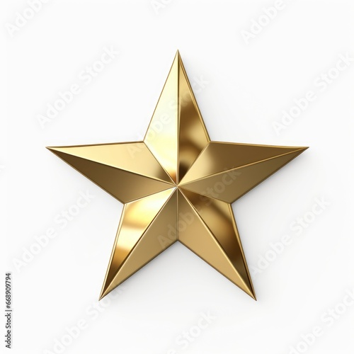 A gold star on a white background.