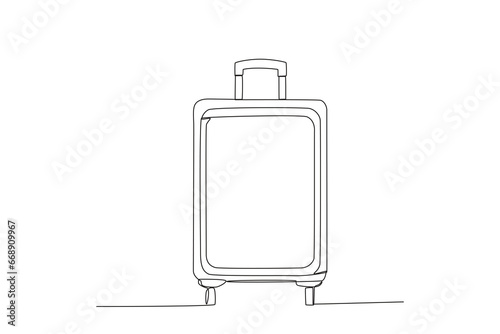 A passenger's luggage. Baggage one-line drawing