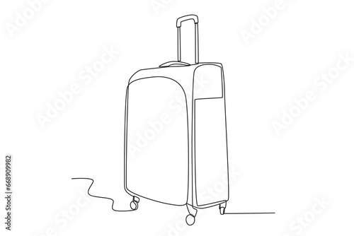 Baggage for travel. Baggage one-line drawing
