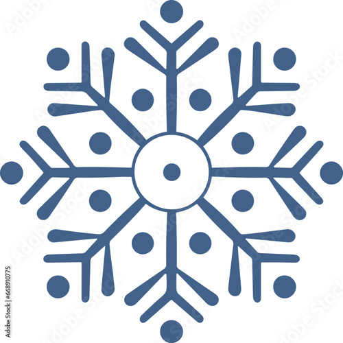 Snowflake icon vector illustration. Christmas snowflake symbol design elements