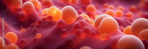 micro landscape of abstract bubbles and goop skin cells rejuvenation 