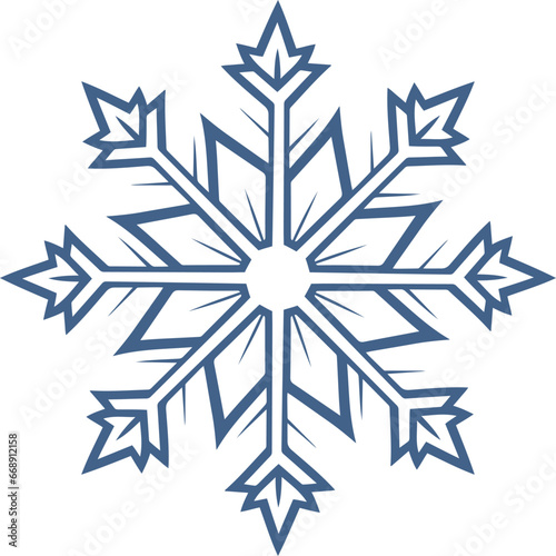 Snowflake icon vector illustration. Christmas snowflake symbol design elements