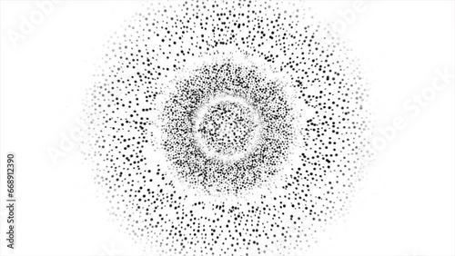 Abstract Background White And Black Bubbling Circles 17