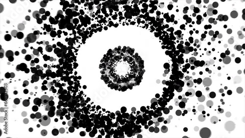 Abstract Background White And Black Bubbling Circles 19