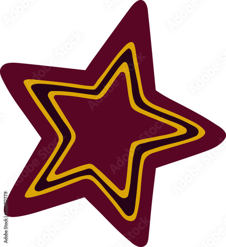 Abstract star shape vector illustration. Star silhouette design elements