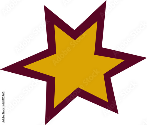 Abstract star shape vector illustration. Star silhouette design elements