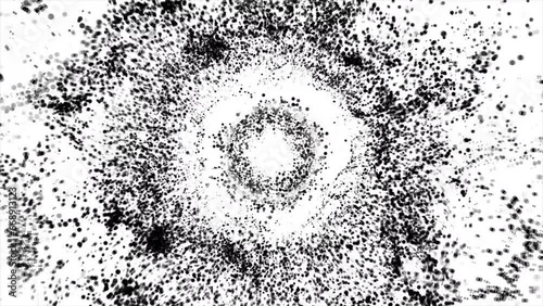 Abstract Background White And Black Bubbling Circles 22