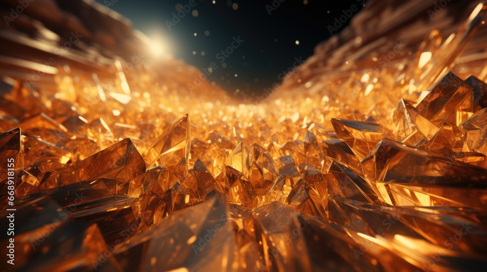 Gold Abstract 3D Background Gold Abstract 3D Background