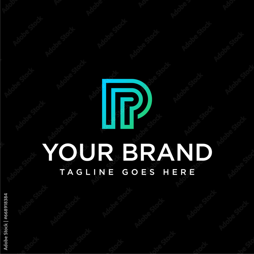 Technology Letter P Logo Template