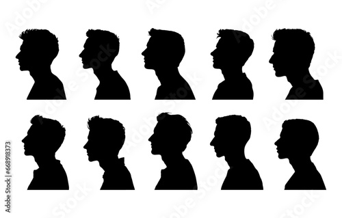 man model side view silhouette