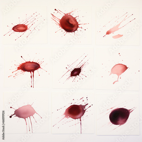 Colorful Drip on White with Painted Blots photo