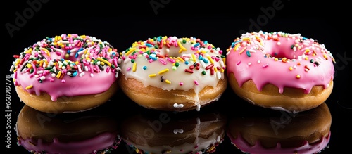 Isolated donuts on white background