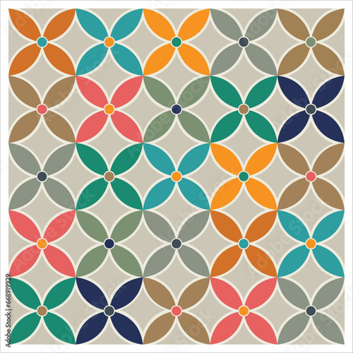 Geometric Pattern circle, abstrack interior home. vector