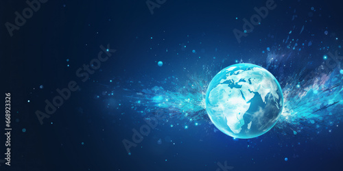 Abstract background image of the earth in space and time. 