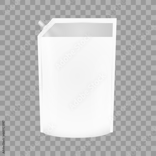 Vector blank plastic doypacks white pouches