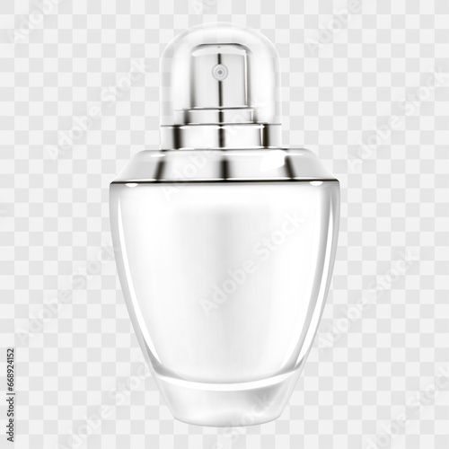 Vector perfume bottle glass bottle for perfume and perfumery vector illustration realistic 3d mockup