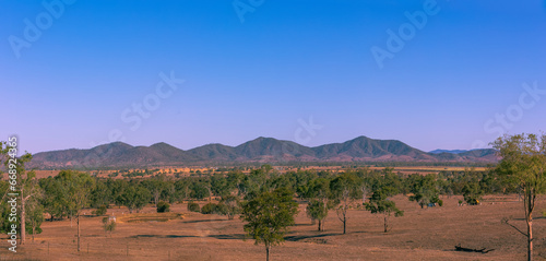 Farmland Rockhampton Queensland Australia during drought.