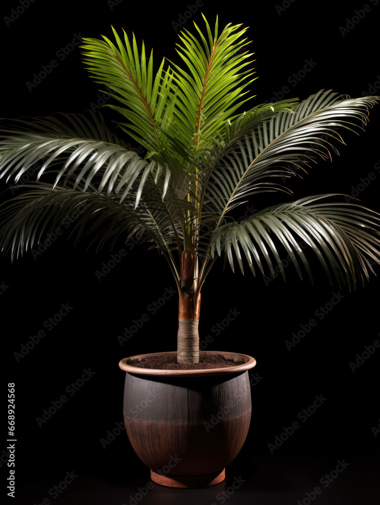 Kentia Palm (Howea forsteriana) Studio Shot Isolated on Clear Background, Generative AI Kentia Palm (Howea forsteriana) Studio Shot Isolated on Clear Background, Generative AI