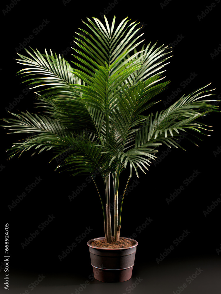 Kentia Palm (Howea forsteriana) Studio Shot Isolated on Clear Background, Generative AI