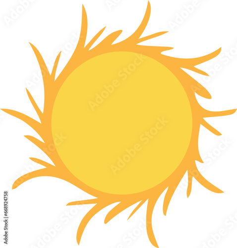 Sun shape vector illustration. Sun silhouette design elements © Visual Content