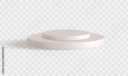 Vector white realistic 3d podium with empty space
