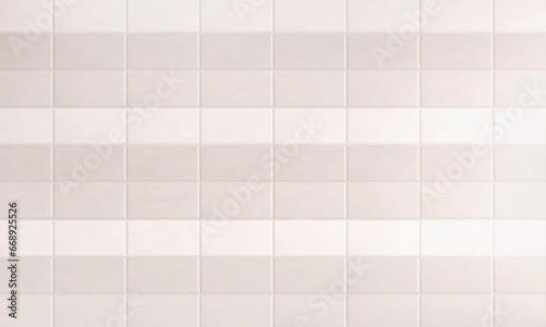Vector white modern abstract background with light gray mat square tiles pattern