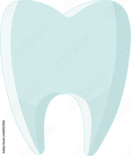 Tooth shape vector illustration. Tooth silhouette design element