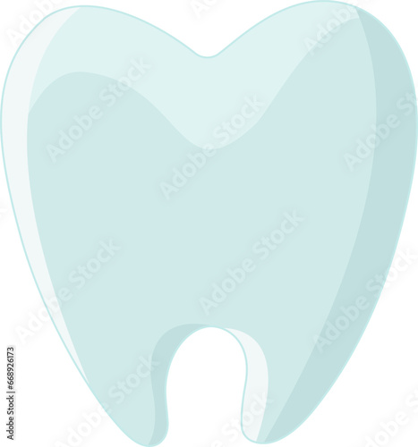 Tooth shape vector illustration. Tooth silhouette design element
